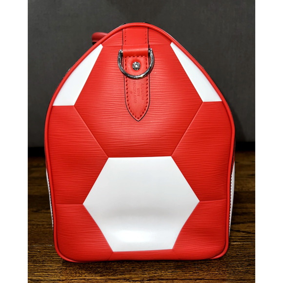 Louis Vuitton Keepall Bandouliere 50 Fifa World Cup Red Hexagon Epi Weekend Bag - Picture 6 of 10